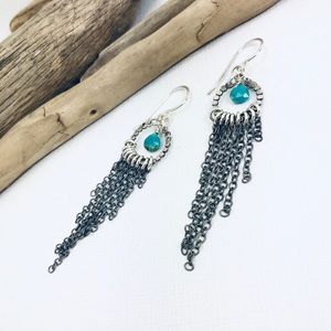 Sterling Turquoise Tassle Earrings